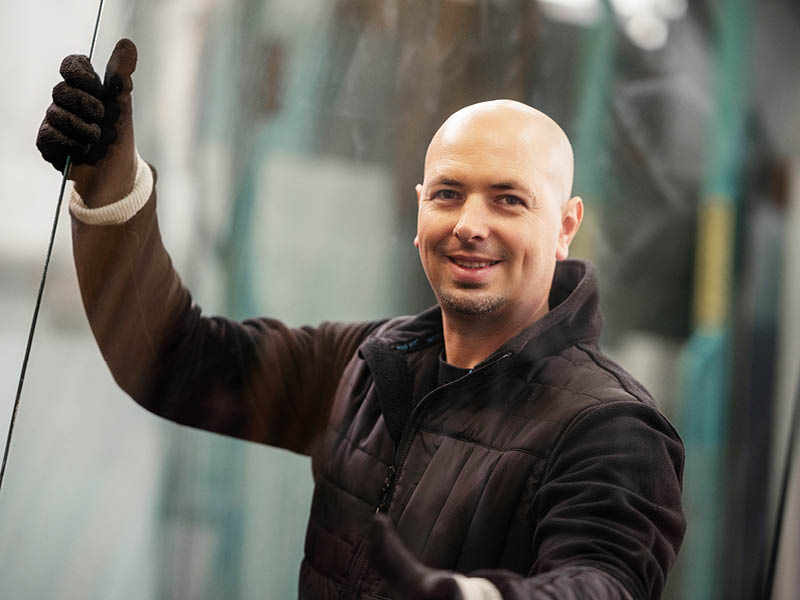 Geschäftsführer Tristan Tantius von der Glaserei Tantius